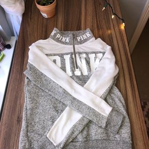 PINK throwover sweater.